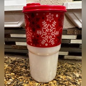 Tupperware Christmas Snowflake Thirstquake Tumbler Cup
